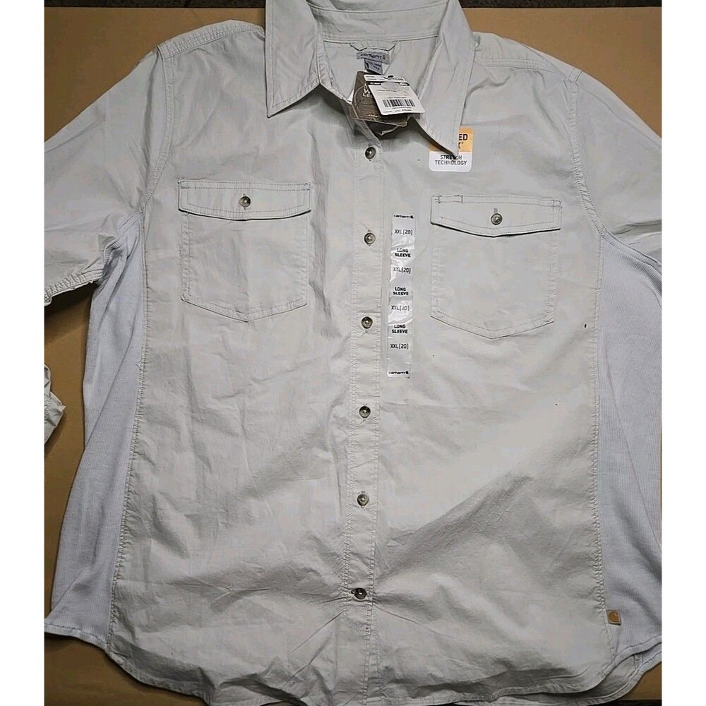 Carhartt Flame Resistant Rugged Flex Twill Shirt Long Sleeve Women XXL (20)